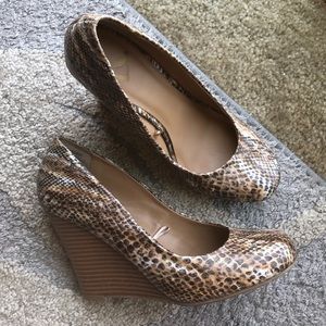 Snake print heels